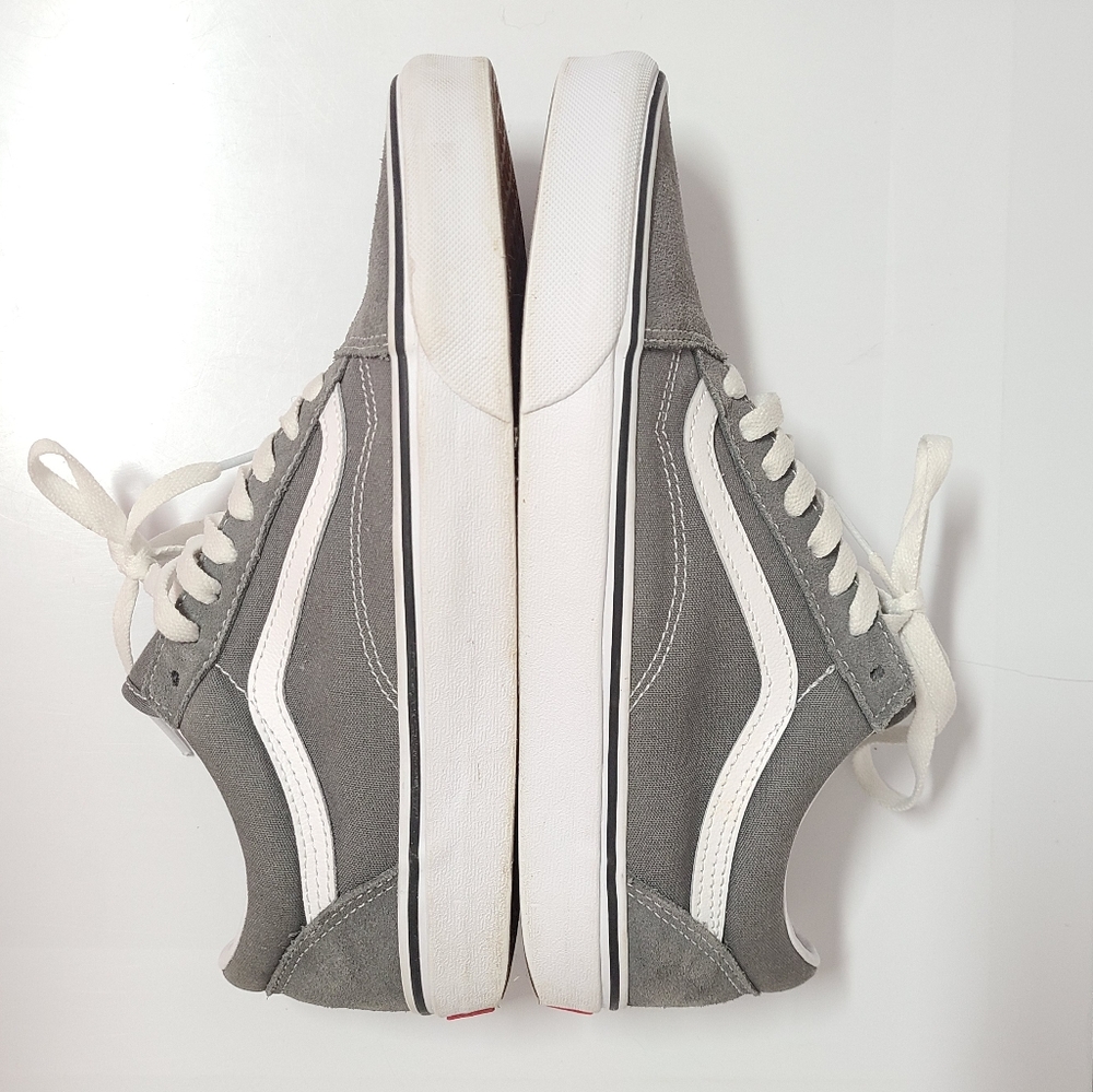 VAN'S Old Skool Low Top Sneakers in Pewter Gray Unisex Men's 9 Women's 10½ - Picture 9 of 10